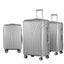 Wanderlite 3 Set Luggage 20-24-28 Inch Suitcase with TSA Lock Carry On Hard Shell Travel Luggage Organiser Case Silver