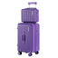 Wanderlite 2pcs Trunk Luggage Suitcase Travel Carry On TSA Lock 12" 20" Purple