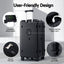 Wanderlite 32" Trunk Luggage Suitcase Travel 5 Wheels Type-C Port TSA Black