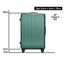 Wanderlite 28'' Luggage Travel Suitcase Set TSA Carry On Hard Case Green
