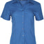 Ladies Womens Cooldry Short Sleeve Shirt Business Casual Royal Blue Office