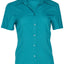 Ladies Womens Cooldry Short Sleeve Shirt Business Casual Royal Blue Office