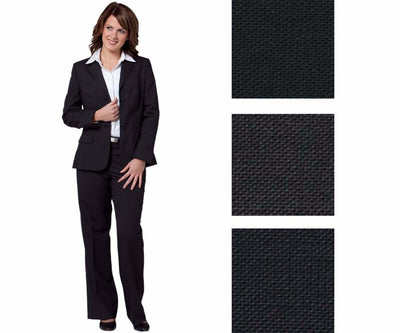 Ladies Womens Polyester Viscose Stretch Two Button Mid Length Business Jacket