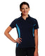 Ladies Womens Pursuit Polo Tshirt Top Cool Dry Tee Short Sleeve Contrast Panel