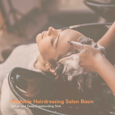 Large Portable Hairdressing Salon Basin Deep Hair Washing Sink Shampoo Wash Bowl