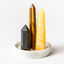 Leo Crystal Trio - Tiger's Eye, Orange Calcite + Onyx