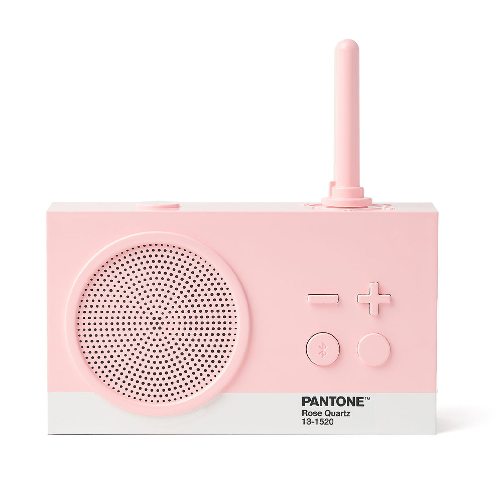 Lexon GIFT Set PANTONE - Includes Mino+ Mini Speaker, Flip Classic Clock, Mina M Lamp, Thykho 3 Speaker - Rose Pink