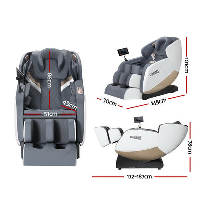 Livemor Beryl Full Body Massage Chair, Airbags Massage, Zero Gravity, with Heat, Electric Recliner