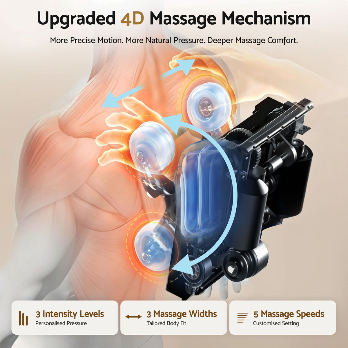 Livemor Elite 4D Massage Chair E1 Full Body Zero Gravity Recliner SL Track AI Body Scan