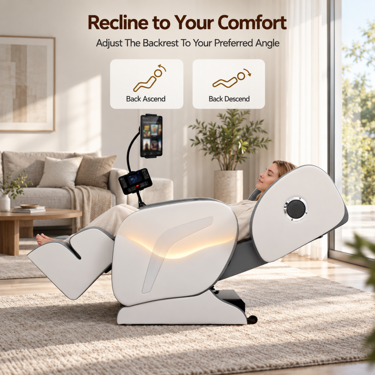 Livemor Full Body Massage Chair VEGA, Foot Roller, Waist & Calf Heat, Recliner, Airbags Compression