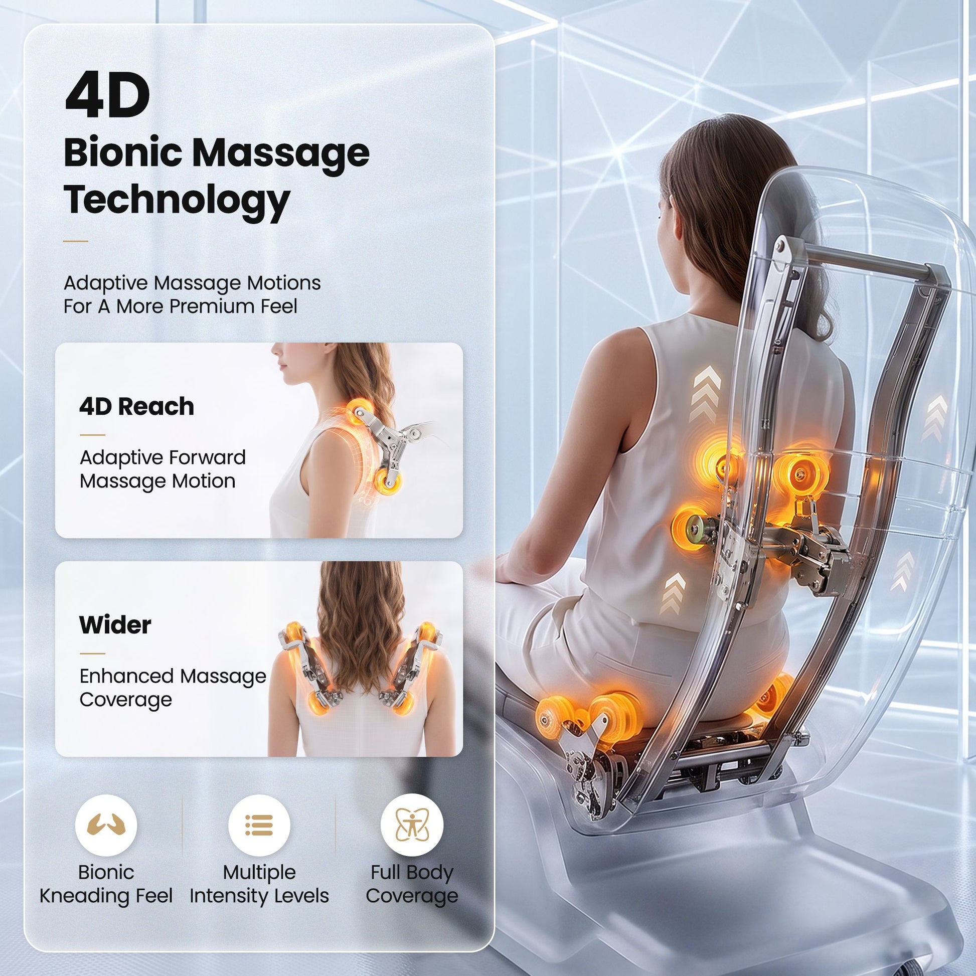 Livemor Prestige 4D Dual Mechanism Massage Chair, Full Body Zero Gravity Recliner with Extended SL Track, Body Scan, Air Compression, Waist Heating, Foot Rollers, Voice Control & Wireless Charging