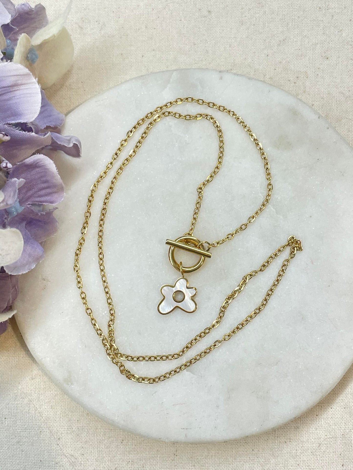 Lock in the flower necklace – Tarnish Proof Jewellery