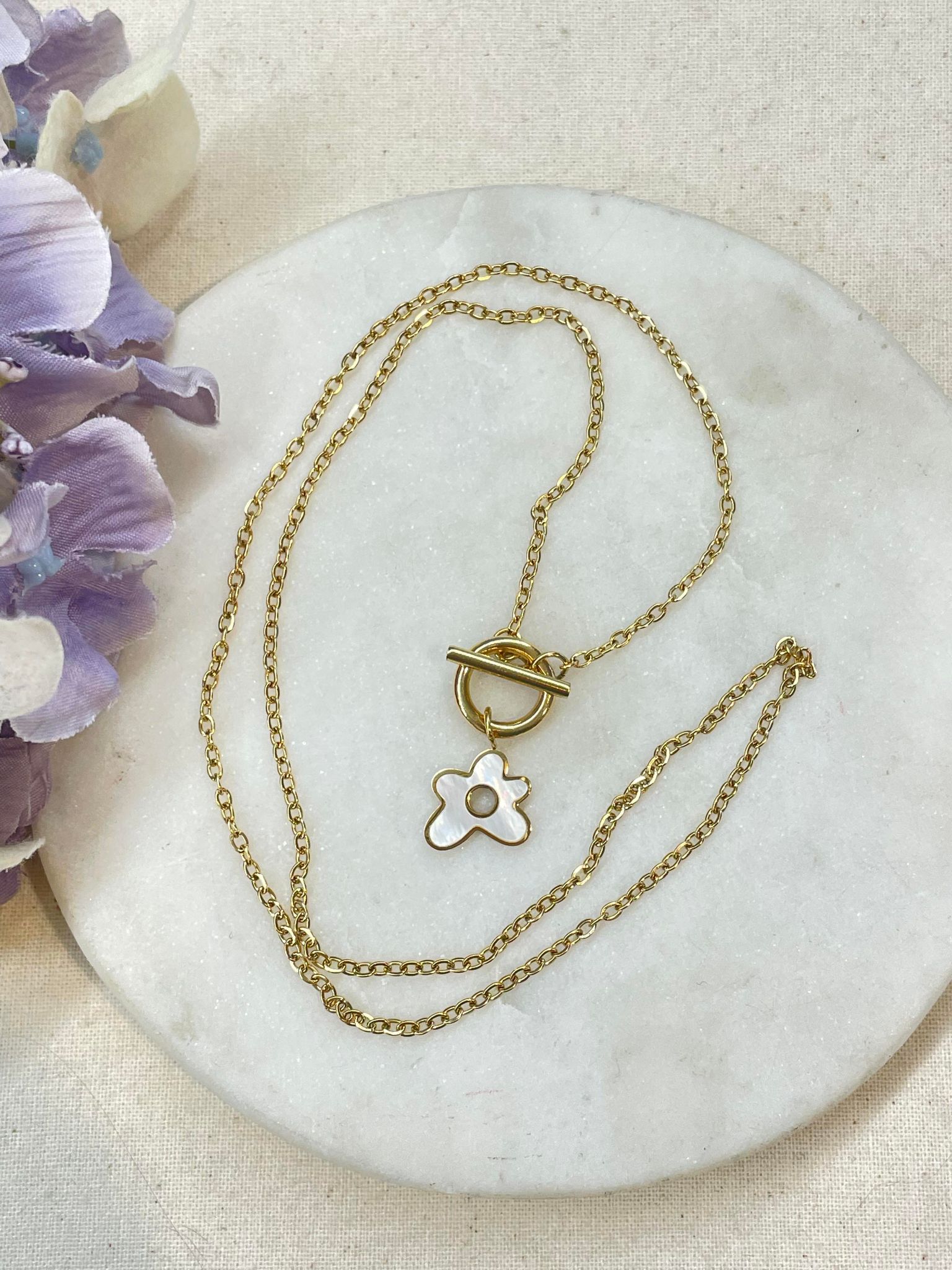 Lock in the flower necklace – Tarnish Proof Jewellery