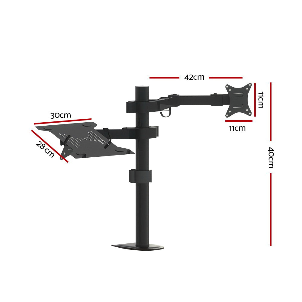 Artiss Monitor Arm Stand Laptop Tray Display Desk Mount Bracket Screen Holder