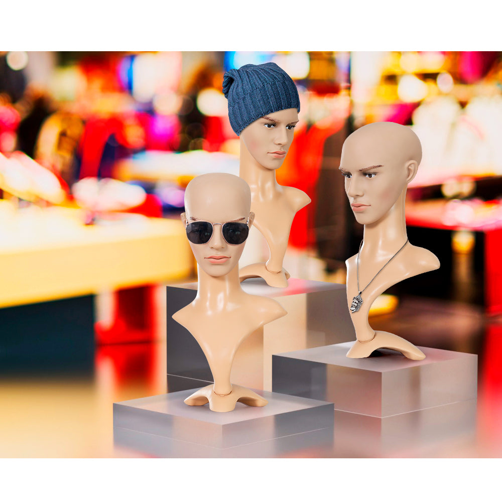 Embellir Male Mannequin Head Dummy Model Display Shop Stand Professional Use