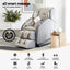 Livemor 4D Massage Chair Recliner - Full Body SL-Track Zero Gravity with AI Body Scan, Deep Tissue Electric Massager with Heat, 12 Auto Programs, LCD Touchscreen & Bluetooth, Grey