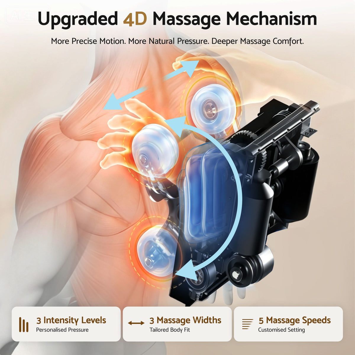 Livemor Elite 4D Massage Chair E1 Full Body Zero Gravity Recliner SL Track AI Body Scan