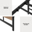 Artiss Bed Frame Metal Bed Base Queen Size Platform Wooden Headboard Black DREW