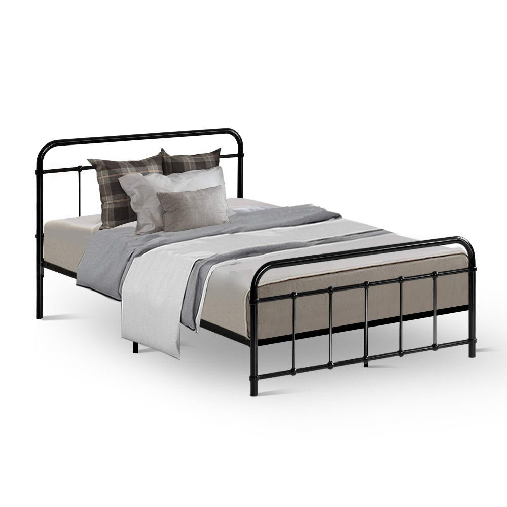 Artiss LEO Metal Bed Frame KS King Single - Black