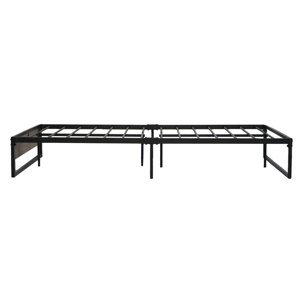 Artiss Metal Bed Frame King Single Size Wooden Mattress Base Platform Black OSLO