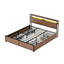 Artiss Metal Bed Frame King Size LED Storage Headboard USB Charge 4 Drawers