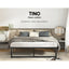 Artiss Bed Frame Metal Platform Queen Size Bed Base Mattress Black TINO