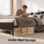 Artiss Bed Frame Single Size with Storage Shelf Headboard Charging Station GRID