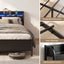 Artiss Bed Frame Single Size with Storage Shelf Headboard Charging Station GRID