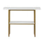 Artiss Console Table Marble Effect White&Gold