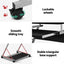 Artiss Computer Desk Mesh Office Chair Set Desks with Keyboard Shelf Try Black