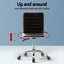 Artiss Computer Desk 120cm Executive Office Chairs Set PU Leather Low Back Black
