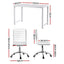 Artiss Computer Desk 120cm Executive Office Chairs Set PU Leather Low Back White