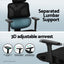 Artiss Computer Desk L-Shape Study Desks Ergonomic Office Chair Mesh Chairs