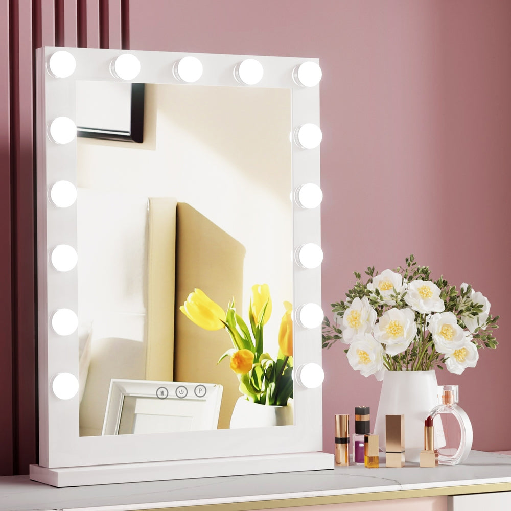 Embellir Hollywood Makeup Mirror With Light 15 LED Bulbs Vanity Lighted Stand