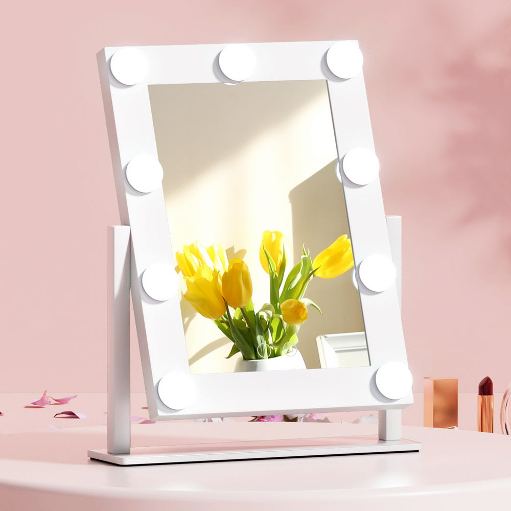 Embellir LED Standing Makeup Mirror - White