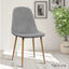 Artiss Set of 4 Adamas Fabric Dining Chairs - Light Grey