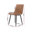 Artiss Set of 2 Dining Chairs Replica Kitchen Chair PU Leather Padded Retro Iron Legs