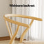 1 Set of 4 Artiss Dining Chairs Wooden Rattan Seat Wishbone Back