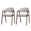 Artiss Dining Chairs Grey Linen Fabric Set Of 2 Nadi