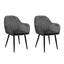 Artiss Set of 2 Dining Chairs Retro Chair Metal Legs Replica Armchair Velvet Grey