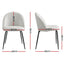 Artiss Dining Chairs Set of 4 Sherpa Boucle White