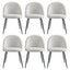Artiss Dining Chairs Set of 6 Sherpa Boucle White
