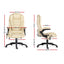 8 Point PU Leather Reclining Massage Chair - Beige