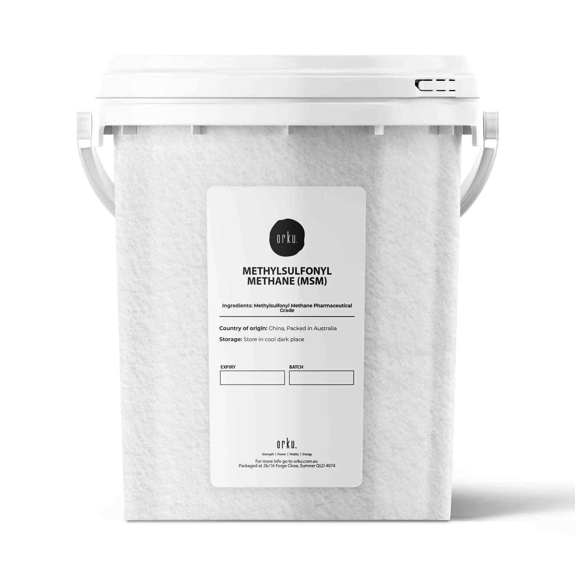MSM Powder or Crystals Bucket - 99% Pure Methylsulfonylmethane Dimethyl Sulfone