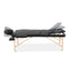 Zenses 75cm Wide Portable Wooden Massage Table 3 Fold Treatment Beauty Therapy Black