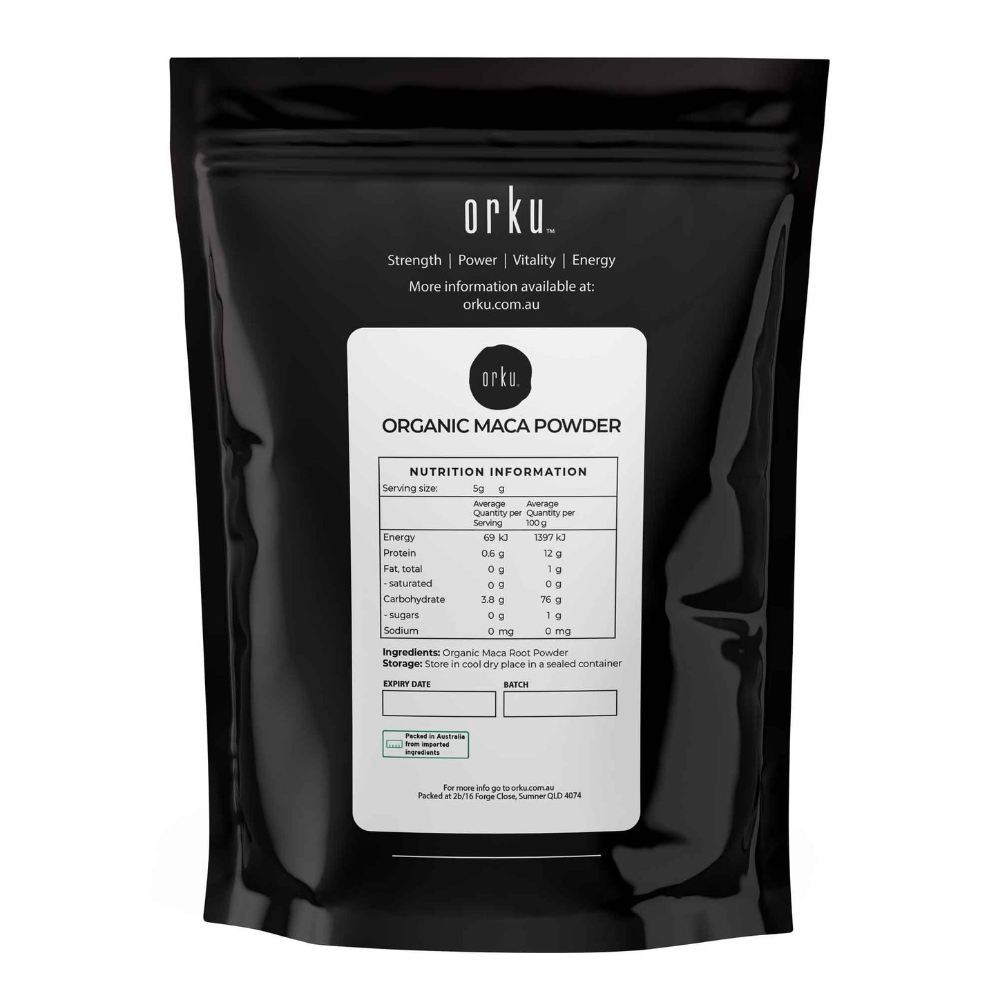 Organic Maca Powder Bags 100% Plant Root Super Food Peruvian Nutritional Supplement