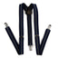 Mens Adjustable Black, Navy & Grey Striped Patterned Suspenders