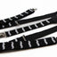 Mens Adjustable Black With White Moustaches Patterned Suspenders