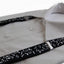 Mens Adjustable Black With White Music Notes Patterned Suspenders