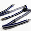 Mens Adjustable Blue, White & Black Striped Patterned Suspenders